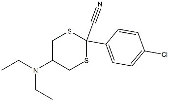 2-(4-Chlorophenyl)-5-(diethylamino)-1,3-dithiane-2-carbonitrile|