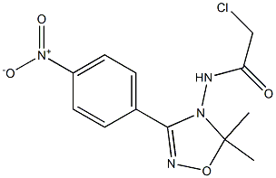 2-Chloro-N-[3-(4-nitrophenyl)-5,5-dimethyl-1,2,4-oxadiazol-4(5H)-yl]acetamide Structure