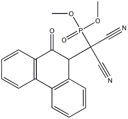 [(9-オキソ-9,10-ジヒドロフェナントレン)-10-イル]ジシアノメチルホスホン酸ジメチル 化学構造式