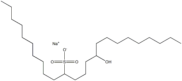 15-Hydroxytetracosane-11-sulfonic acid sodium salt,,结构式