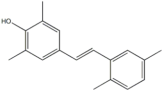 4-[(E)-2-(2,5-Dimethylphenyl)ethenyl]-2,6-dimethylphenol Struktur