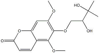 5,7-Dimethoxy-6-(2,3-dihydroxy-3-methylbutyloxy)-2H-1-benzopyran-2-one Struktur