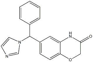 6-[(フェニル)(1H-イミダゾール-1-イル)メチル]-2H-1,4-ベンゾオキサジン-3(4H)-オン 化学構造式