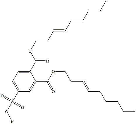 4-(Potassiosulfo)phthalic acid di(3-nonenyl) ester,,结构式