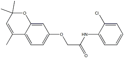2-[[2,2-Dimethyl-4-methyl-2H-1-benzopyran-7-yl]oxy]-2'-chloroacetanilide Struktur
