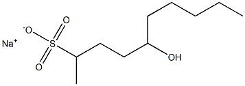 5-Hydroxydecane-2-sulfonic acid sodium salt Struktur