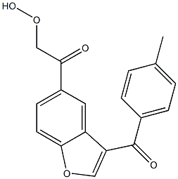 5-(Hydroperoxyacetyl)-3-(p-toluoyl)benzofuran Struktur