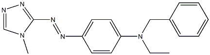 N-エチル-N-[4-[(4-メチル-4H-1,2,4-トリアゾール-3-イル)アゾ]フェニル]ベンゼンメタンアミン 化学構造式