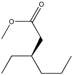 [R,(+)]-3-エチルヘキサン酸メチル 化学構造式