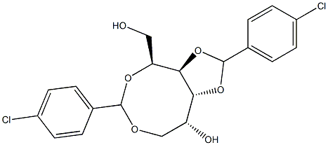 2-O,6-O:3-O,4-O-Bis(4-chlorobenzylidene)-D-glucitol,,结构式