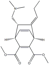 (1S,4R,5S)-5-[(Dimethylamino)methyl]-6-propylidenebicyclo[2.2.2]octa-2,7-diene-2,3-dicarboxylic acid dimethyl ester Structure