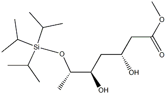 (3R,5R,6S)-3,5-Dihydroxy-6-[(triisopropylsilyl)oxy]heptanoic acid methyl ester 结构式