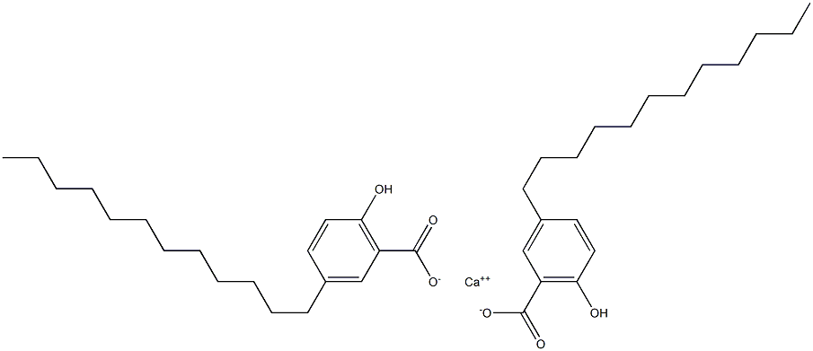 ビス(3-ドデシル-6-ヒドロキシ安息香酸)カルシウム 化学構造式