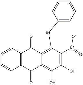 1-Anilino-3,4-dihydroxy-2-nitroanthraquinone,,结构式
