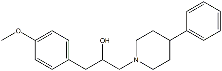 1-(4-Methoxyphenyl)-3-(4-phenyl-1-piperidinyl)-2-propanol,,结构式