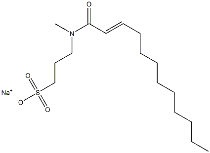 3-[N-(2-Dodecenoyl)-N-methylamino]-1-propanesulfonic acid sodium salt Structure