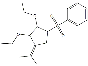 2,3-Diethoxy-1-(1-methylethylidene)-4-phenylsulfonylcyclopentane