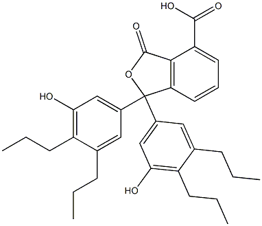 1,3-Dihydro-1,1-bis(5-hydroxy-3,4-dipropylphenyl)-3-oxoisobenzofuran-4-carboxylic acid Structure