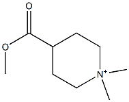 1,1-Dimethyl-4-(methoxycarbonyl)piperidinium Struktur