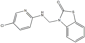 3-[(5-Chloro-2-pyridinylamino)methyl]benzothiazol-2(3H)-one Struktur
