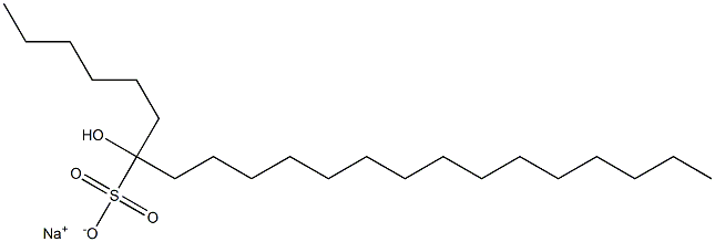 7-Hydroxydocosane-7-sulfonic acid sodium salt Structure