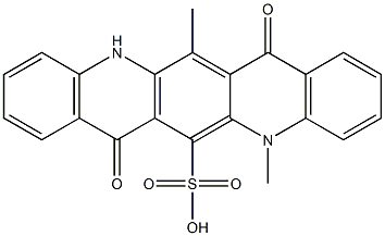 5,7,12,14-テトラヒドロ-5,13-ジメチル-7,14-ジオキソキノ[2,3-b]アクリジン-6-スルホン酸 化学構造式
