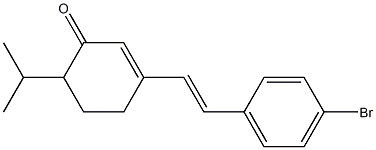 6-Isopropyl-3-[(Z)-2-(4-bromophenyl)ethenyl]-2-cyclohexen-1-one Structure