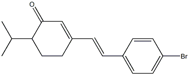 6-Isopropyl-3-[(Z)-2-(4-bromophenyl)ethenyl]-2-cyclohexen-1-one,,结构式