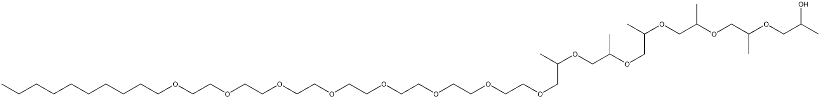 1,4,7,10,13,16-Hexamethyl-3,6,9,12,15,18,21,24,27,30,33,36,39-tridecaoxanonatetracontan-1-ol Struktur