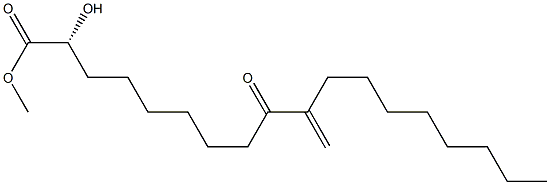 (2R)-2-ヒドロキシ-10-メチレン-9-オキソオクタデカン酸メチル 化学構造式