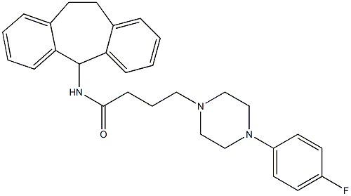 4-[4-(4-Fluorophenyl)-1-piperazinyl]-N-[(10,11-dihydro-5H-dibenzo[a,d]cyclohepten)-5-yl]butyramide Structure