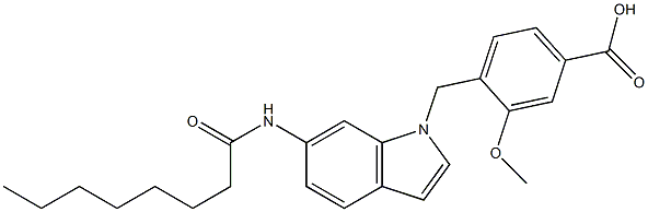 4-[6-(Octanoylamino)-1H-indol-1-ylmethyl]-3-methoxybenzoic acid