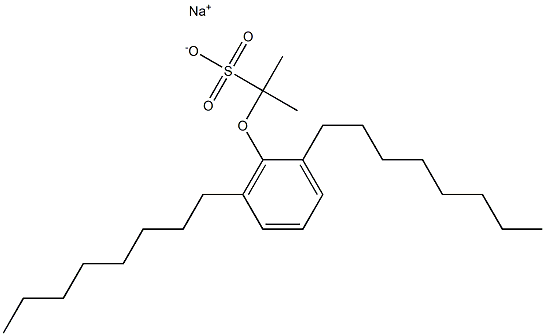 2-(2,6-Dioctylphenoxy)propane-2-sulfonic acid sodium salt Structure