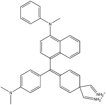 [4-[[4-(Dimethylamino)phenyl][4-(methylphenylamino)-1-naphtyl]methylene]-2,5-cyclohexadiene-1-ylidene]dimethyliminium Struktur