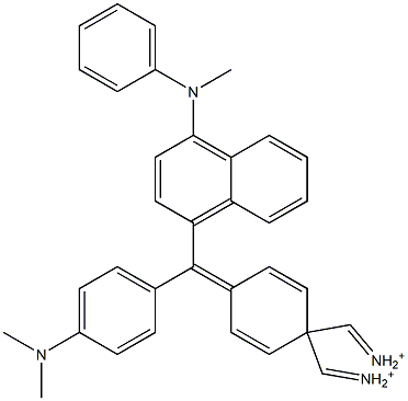 [4-[[4-(Dimethylamino)phenyl][4-(methylphenylamino)-1-naphtyl]methylene]-2,5-cyclohexadiene-1-ylidene]dimethyliminium,,结构式