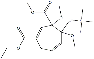 4-Methoxy-4-(trimethylsilyloxy)-3-methoxy-1,5-cycloheptadiene-1,3-dicarboxylic acid diethyl ester