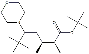 (2R,3S)-5-Morpholino-2,3,6,6-tetramethyl-4-heptenoic acid tert-butyl ester Struktur