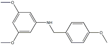 4-Methoxy-N-(3,5-dimethoxyphenyl)benzenemethanamine 结构式
