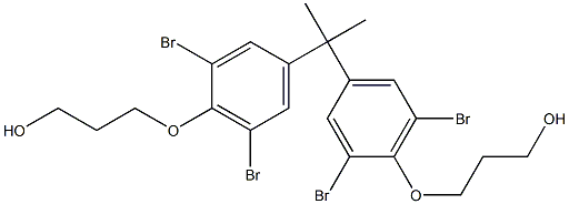 3,3'-[Isopropylidenebis(2,6-dibromo-4,1-phenyleneoxy)]bis(1-propanol) Struktur