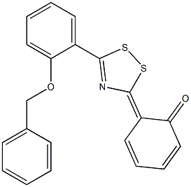 3-(2-Oxo-3,5-cyclohexadien-1-ylidene)-5-[2-(benzyloxy)phenyl]-3H-1,2,4-dithiazole,,结构式