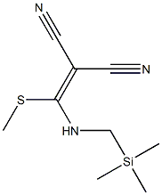 [Methylthio[(trimethylsilylmethyl)amino]methylene]malononitrile,,结构式