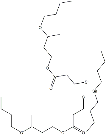 Dibutyltin(IV)bis[3-(3-butoxybutoxy)-3-oxopropane-1-thiolate] Struktur