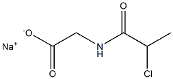 (2-Chloropropionylamino)acetic acid sodium salt Structure