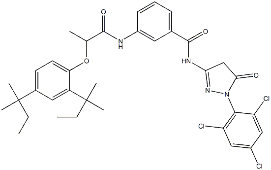 1-(2,4,6-Trichlorophenyl)-3-[3-[2-(2,4-di-tert-pentylphenoxy)propionylamino]benzoylamino]-5(4H)-pyrazolone|