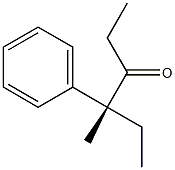 [R,(-)]-4-メチル-4-フェニル-3-ヘキサノン 化学構造式