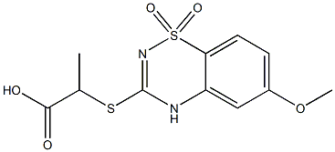  6-Methoxy-3-[(1-carboxyethyl)thio]-4H-1,2,4-benzothiadiazine 1,1-dioxide