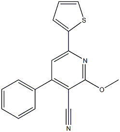 2-Methoxy-4-phenyl-6-(2-thienyl)pyridine-3-carbonitrile Structure