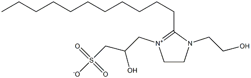 [4,5-Dihydro-1-(2-hydroxyethyl)-3-(2-hydroxy-3-sulfonatopropyl)-2-undecyl-1H-imidazol]-3-ium Structure