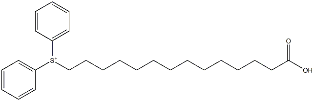 ジフェニル(13-カルボキシトリデシル)スルホニウム 化学構造式