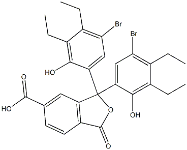 1,1-Bis(5-bromo-3,4-diethyl-2-hydroxyphenyl)-1,3-dihydro-3-oxoisobenzofuran-6-carboxylic acid,,结构式